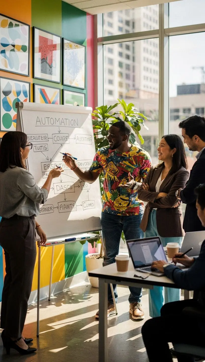 Person managing personal finances with automation tools.