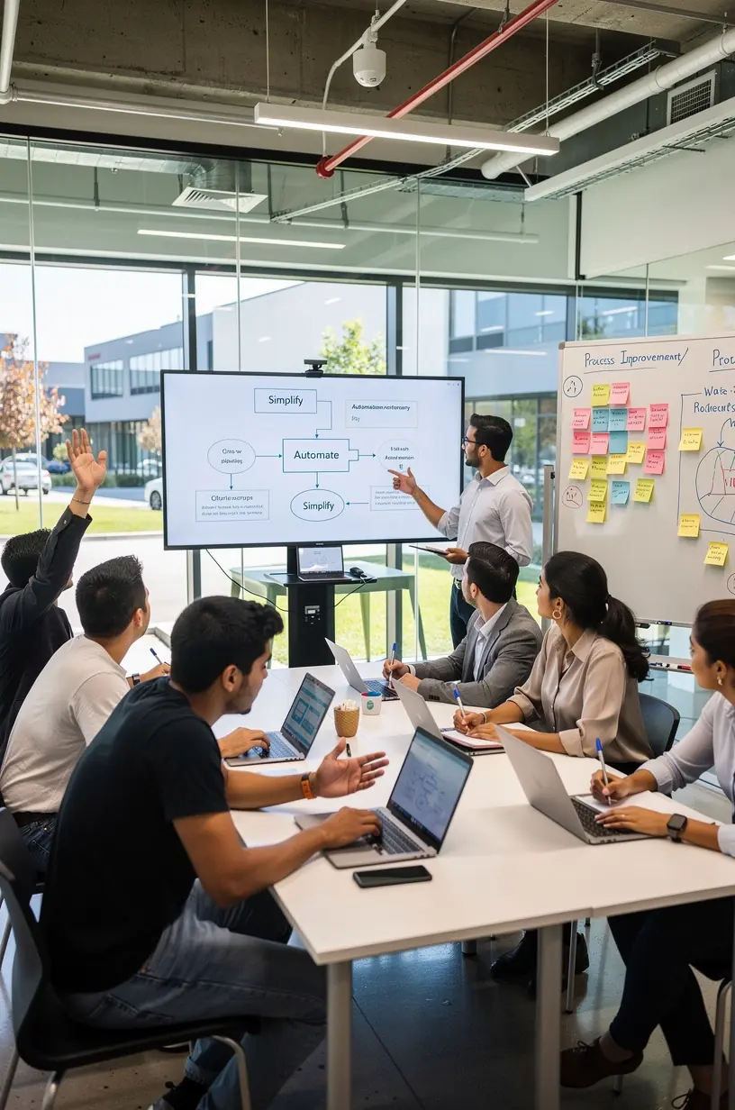 Robotic Process Automation streamlining daily tasks.